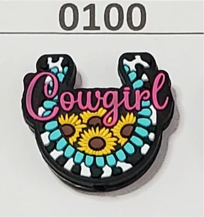 0100- Cow Girl Pink Focal Bead