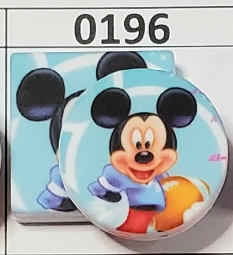 0196 b- Super Mouse Boy Circle Focal Bead