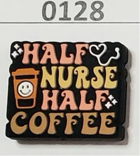 0128- Half Nurse Half Coffee Focal Bead