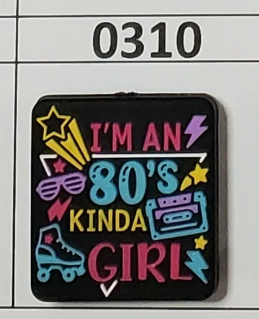 0310-  I’m An 80’s Kinda Girl Focal Bead