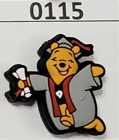 0115- Yellow Bear Graduating Focal Bead