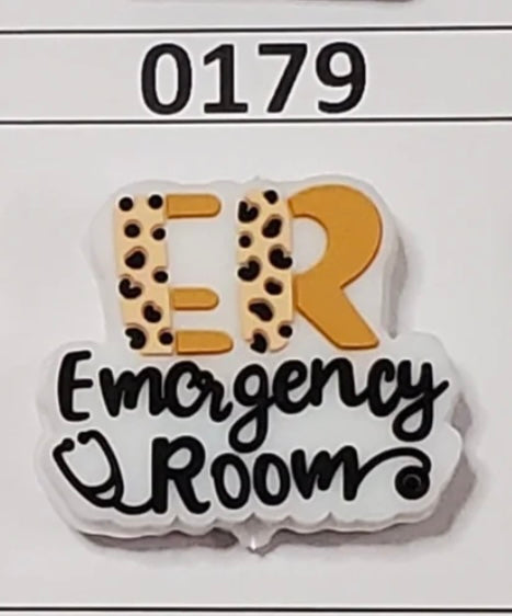 0179- Emergency Room Wht Focal Bead