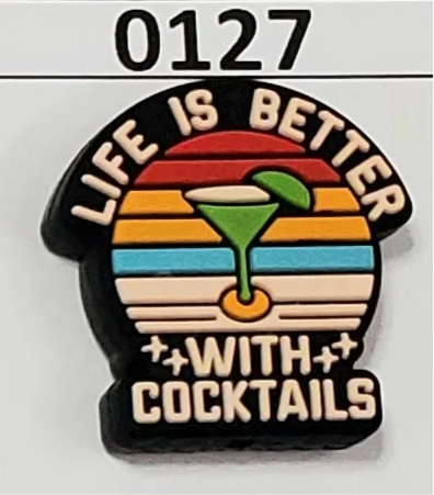 0127- Life Is Better With Cocktails Focal Bead