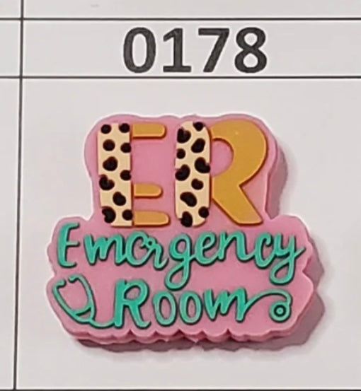 0178- Emergency Room Pink Focal Bead