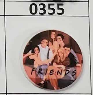 0355-  Friends Round Focal Bead