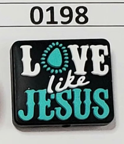 0198-  Love Like Jesus Focal Bead