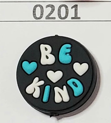 0201-  Be Kind Blue Focal Bead