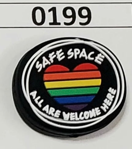 0199-  Safe Space All Are Welcome Here Focal Bead