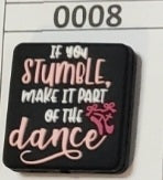 0008- If you Stumble Make it Part of the Dance Focal Bead