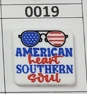 0019- American Heart Southern Soul Focal Bead