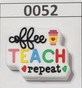 0052- Coffee Teach Repeat Focal Bead