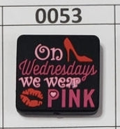 0053- On Wednesdays We Wear Pink Focal Bead