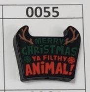 0055- Merry Christmas Ya Filthy Animal Focal Bead