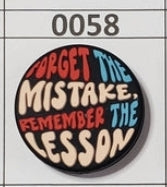 0058- Forget the Mistake Remember the Lesson Focal Bead